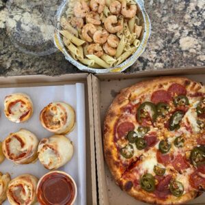 graziano's menu items on a table
